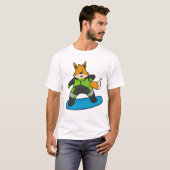 Fox as Snowboarder with Snowboard T-Shirt (Vorne ganz)