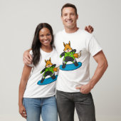 Fox as Snowboarder with Snowboard T-Shirt (Unisex)
