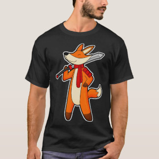 Fox as Warrior with Sword Scarf T-Shirt