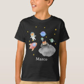 Fox Astronaut im Galaxy Boy T - Shirt Custom (Vorderseite)