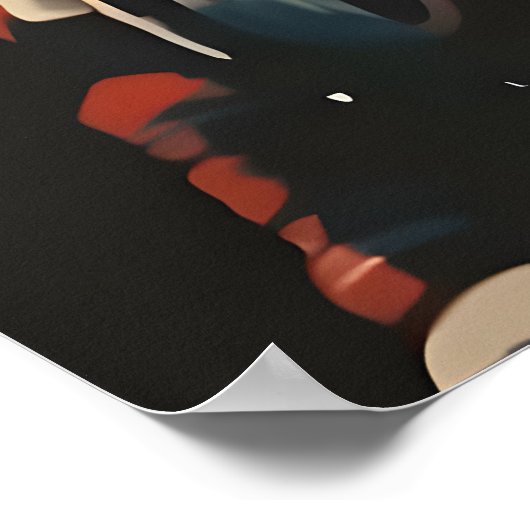 Fox Astronaut Poster, Fox Retro Print, Fox Poster (Ecke)