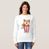 Fox at Eating with Popcorn Sweatshirt (Vorne ganz)