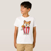 Fox at Eating with Popcorn T-Shirt (Vorne ganz)