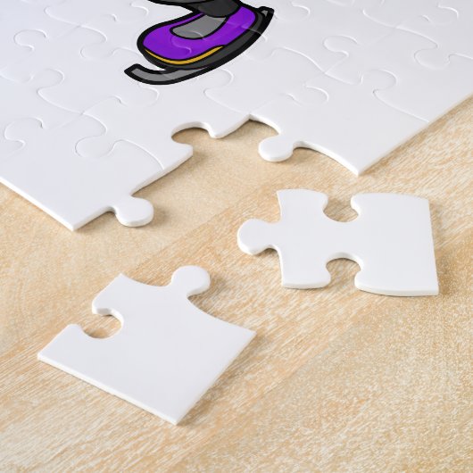 Fox at Ice Skaten mit Ice Skate & Brille Puzzle (Seite)