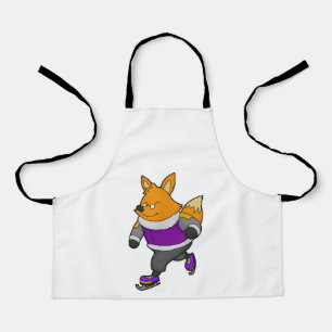 Fox at Ice Skaten mit Ice Skate & Brille Schürze