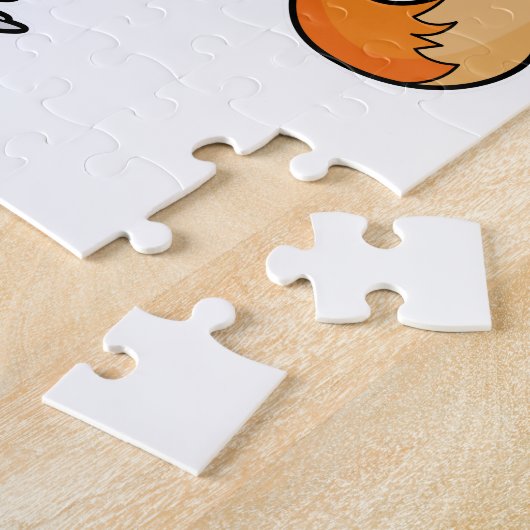 Fox at Ice skating with Ice skates Puzzle (Seite)