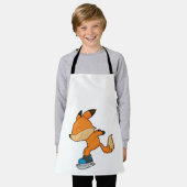 Fox at Ice skating with Ice skates Schürze (Getragen)