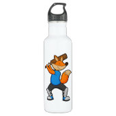 Fox auf Cricket mit Cricket Flex Edelstahlflasche (Vorderseite)