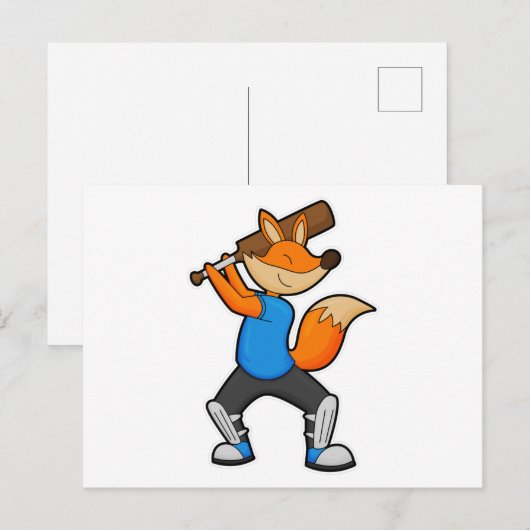 Fox auf Cricket mit Cricket Flex Postkarte (Vorne/Hinten)