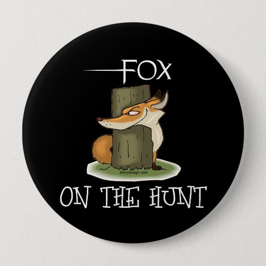 Fox auf der Jagd Button (Vorderseite)