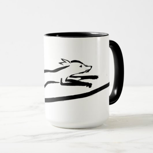 Fox auf der LaufTasse Tasse (VorderseiteRechts)