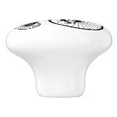 Fox auf einem Fahrrad Keramikknauf (Seitenansicht)