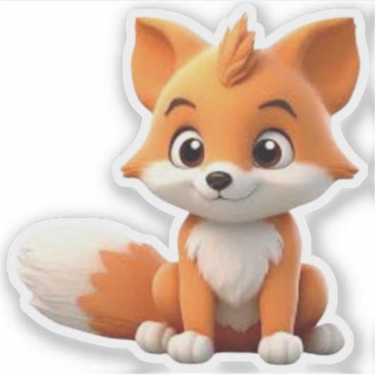 Fox-Aufkleber Aufkleber (Vorderseite)