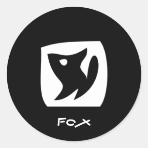 Fox-Aufkleber Runder Aufkleber