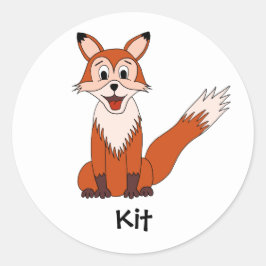 Fox-Aufkleber Runder Aufkleber