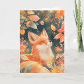 Fox Autumn Embrace Karte (Vorderseite)
