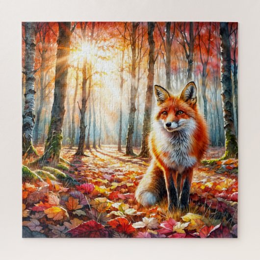 Fox Autumn Foods Puzzle (Vertikal)