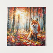 Fox Autumn Foods Wandteppich (Vorderseite)