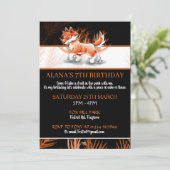 Fox Autumn Walk - Wildlife Birthday Einladungen (Stehend Vorderseite)