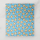 Fox Baby Dusche Blue Woodland Platzkarte (Innenseite Aufgefaltet)