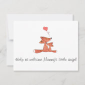 Fox Baby Dusche Einladung (Vorderseite)