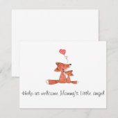Fox Baby Dusche Einladung (Vorne/Hinten)