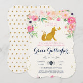 Fox Baby Dusche Einladung (Vorne/Hinten)