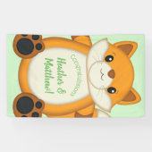 Fox Baby Dusche grün Banner (Horizontal)