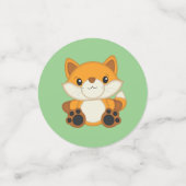 Fox Baby Dusche grün Konfetti (Klein Vorderseite)