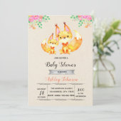 Fox Baby Dusche Party Einladung (Stehend Vorderseite)