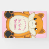 Fox Baby Dusche Pink Banner (Horizontal)