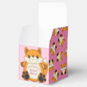 Fox Baby Dusche Pink Geschenkschachtel (Geöffnet)