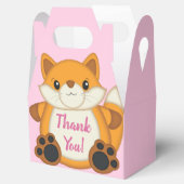 Fox Baby Dusche Pink Geschenkschachtel (Geöffnet)