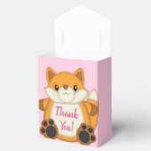 Fox Baby Dusche Pink Geschenkschachtel (Geöffnet)