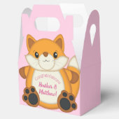Fox Baby Dusche Pink Geschenkschachtel (Geöffnet)