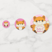 Fox Baby Dusche Pink Konfetti (Vorderseiten)