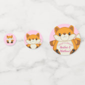 Fox Baby Dusche Pink Konfetti (Rückseiten)