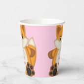 Fox Baby Dusche Pink Pappbecher (Links)