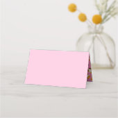 Fox Baby Dusche Pink Platzkarte (Rückseite)