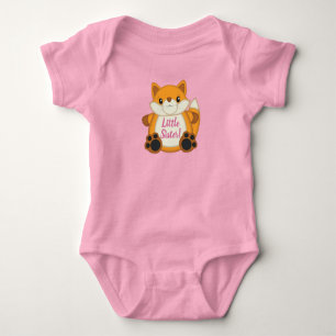Fox Baby Dusche Pink Strampler