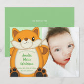 Fox Baby Dusche Woodland Animal Einladung (Vorne/Hinten)