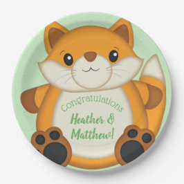 Fox Baby Dusche Woodland Animal Pappteller