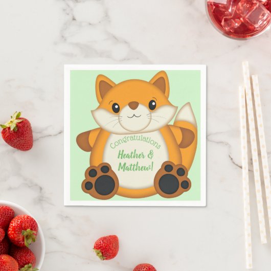 Fox Baby Dusche Woodland Animal Serviette (Beispiel)