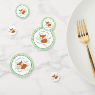 Fox Baby Duwer Schlafen Woodland Tiere Konfetti