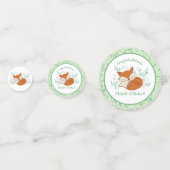 Fox Baby Duwer Schlafen Woodland Tiere Konfetti (Vorderseiten)