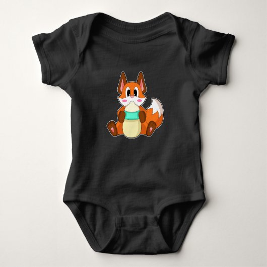 Fox Baby Flasche Milch Baby Strampler (Vorderseite)