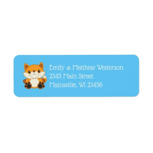 Fox Baby Shower Blue (Vorne)
