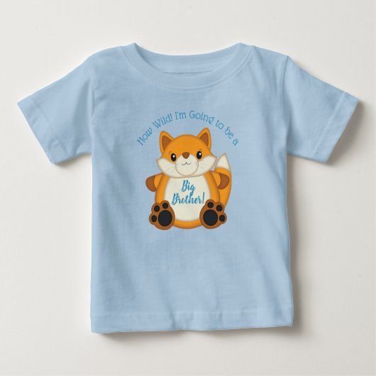 Fox Baby Shower Blue Baby T-shirt (Vorderseite)
