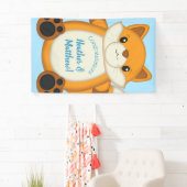 Fox Baby Shower Blue Banner (Insitu)