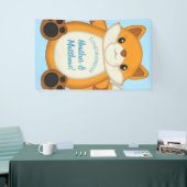 Fox Baby Shower Blue Banner (Messeveranstaltung)